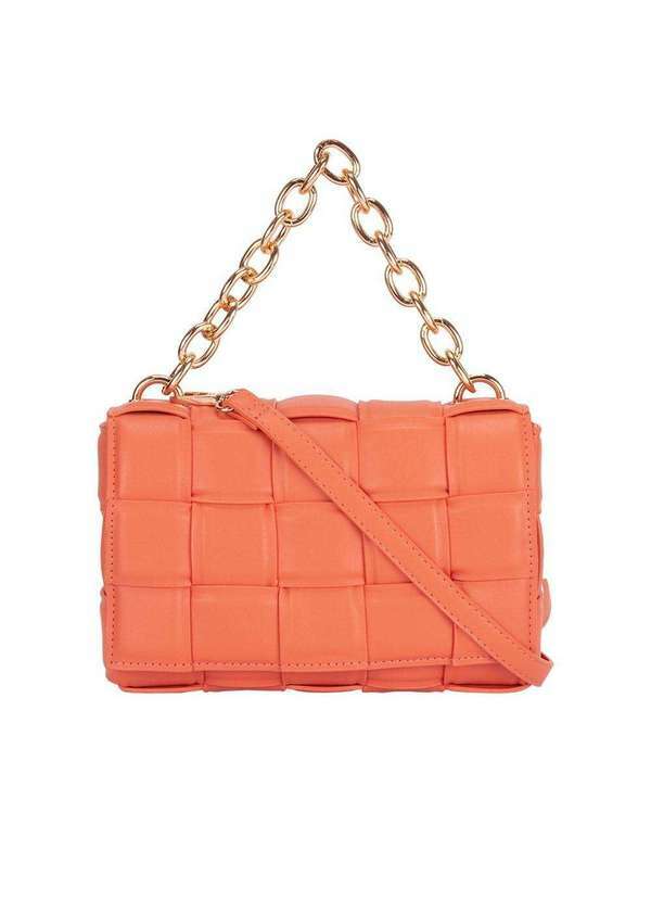 Gabriela - Bolsa Tiracolo Média Gabriela Trama Laranja Laranja