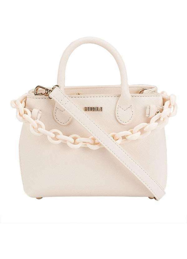 Gabriela - Bolsa Tiracolo Pequena Gabriela Corrente Texturizado Off White Off-White