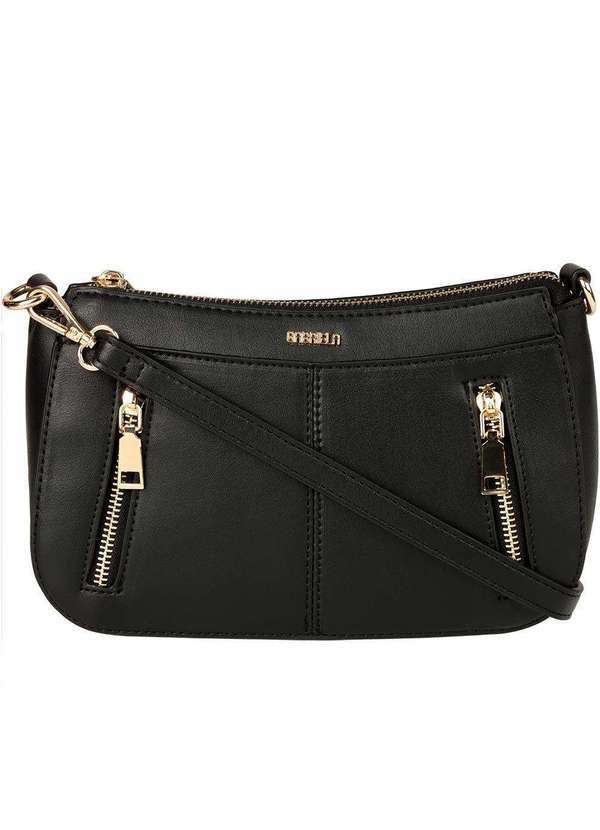 Gabriela - Bolsa Tiracolo Pequena Gabriela Detalhe Zíper Preto Preto