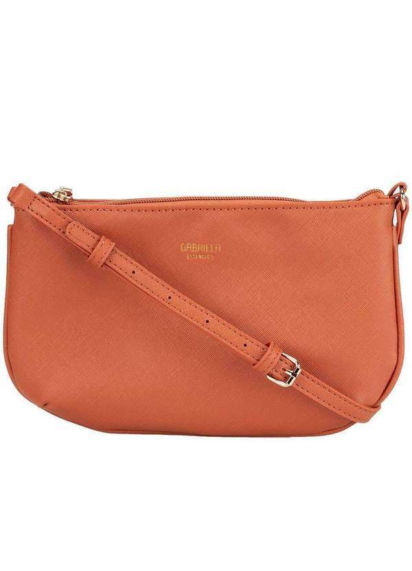 Gabriela - Bolsa Tiracolo Pequena Gabriela Essenciais Texturizado Coral Laranja