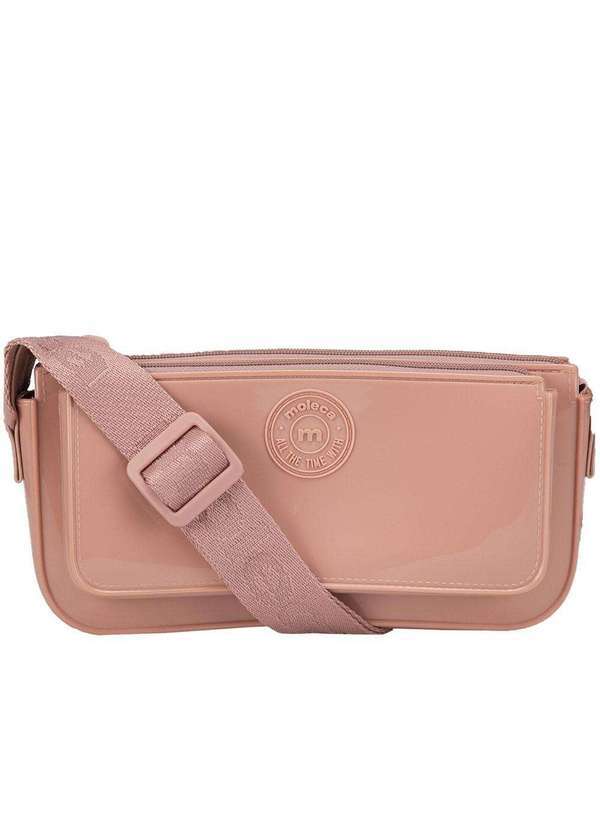 Moleca - Bolsa Tiracolo Pequena Moleca Verniz Nude Rosa