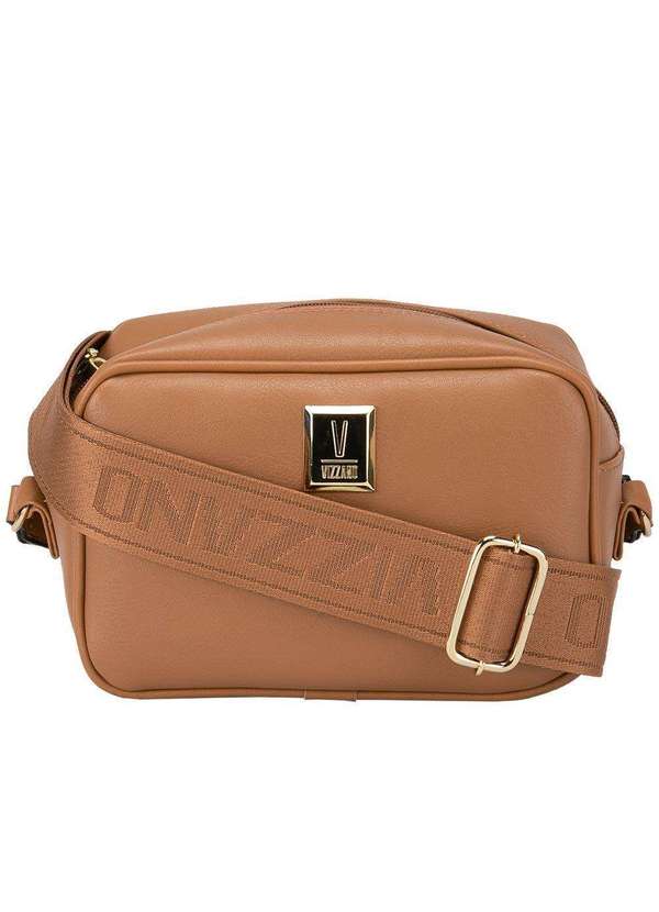 Vizzano - Bolsa Tiracolo Pequena Vizzano Aplicação Caramelo Marrom
