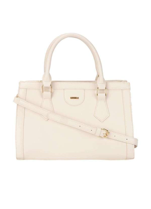 Gabriela - Bolsa Tote Média Gabriela Pespontos Off White Off-White