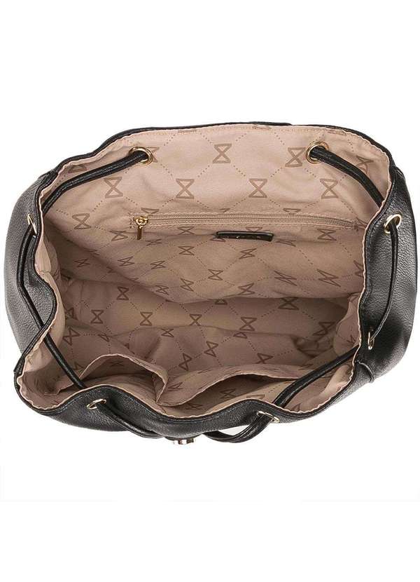 Gabriela - Mochila Média Gabriela com Amarração Preto Preto 4