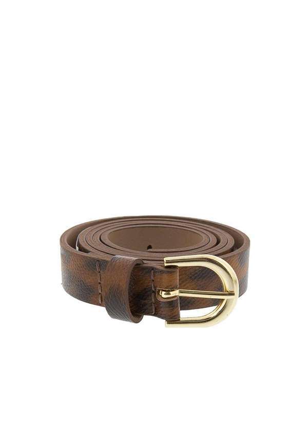 Stz - Cinto Feminino Stz Animal Print Marrom Colorido