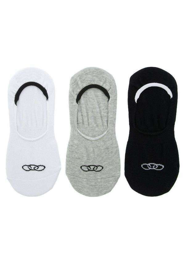 Olympikus - Kit Meia Canoa Olympikus 3 pares 33-38 Color Colorido