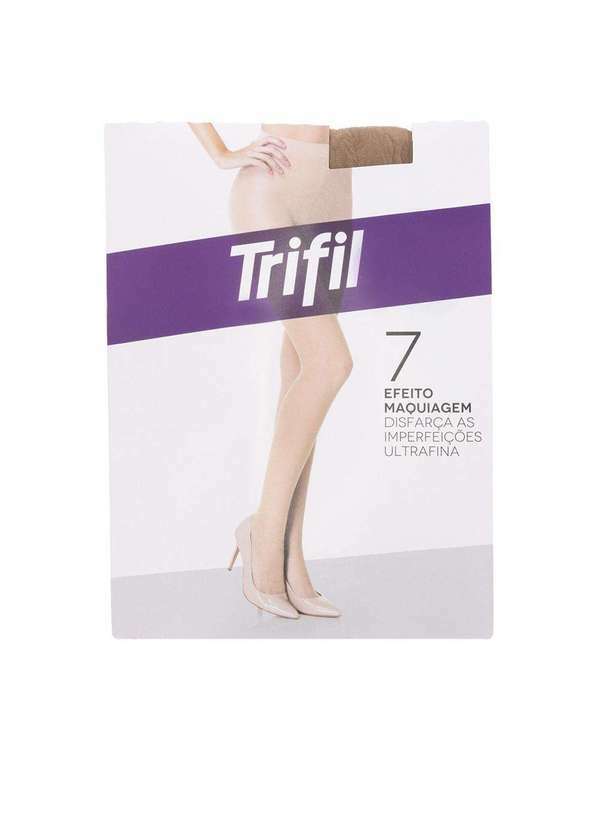 Trifil - Meia-Calça Feminina Trifil Efeito Maquiagem G Fio 7 Natural Marrom