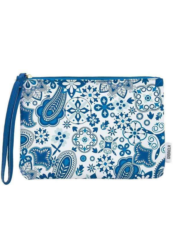 Gabriela - Necessaire Gabriela Paz Floral Marinho Colorido