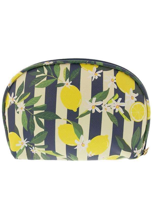 Stz - Necessaire Stz Limões Listras Amarelo Colorido