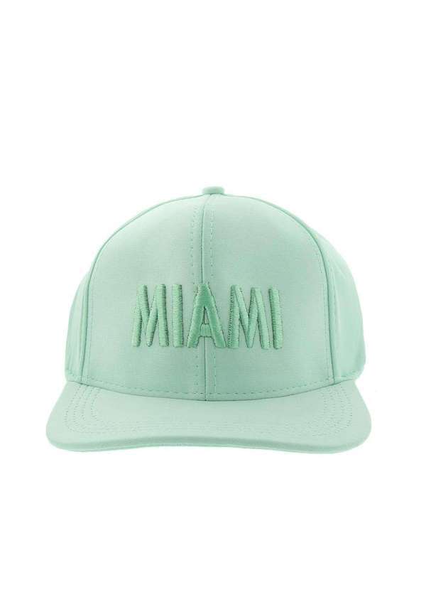 Stz - Boné Stz Aba Reta Miami com Pespontos Verde Sem-Cor