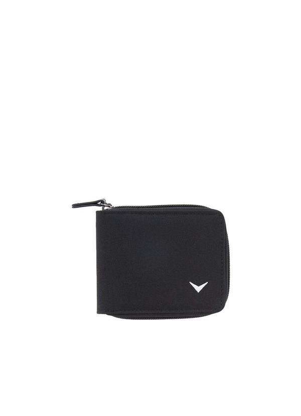 Vertus - Carteira Masculina Vertus Bordado Tecido Preto Preto