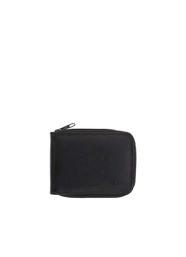 Stz - Carteira Stz Masculina Couro Preto Preto