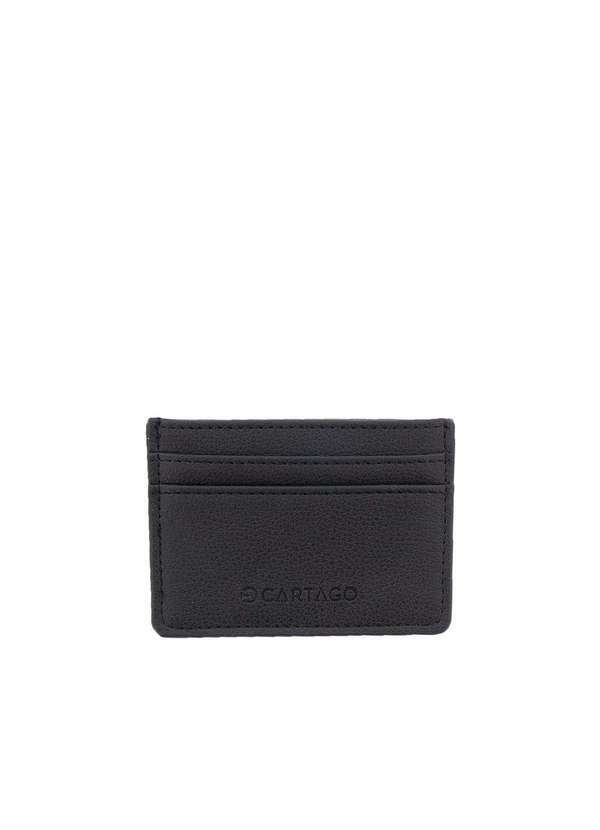 Cartago - Porta Cartão Masculino Cartago Texturizado Preto Preto