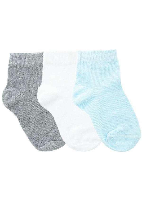 Stz - Kit Meia Infantil Cano Baixo Stz 3 pares 22-25 Color Colorido