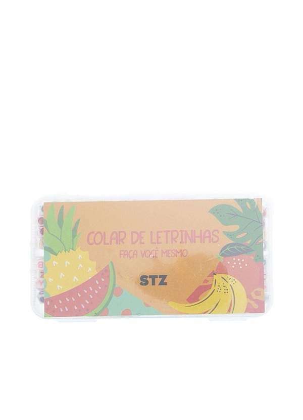 Stz - Kit Miçangas Infantil Stz Letras Alfabeto Felicidade Color Colorido