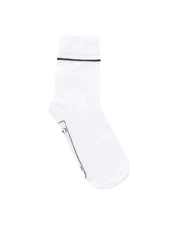 Stz - Meia Infantil Cano Médio Stz 34-38 Skate Branco Branco