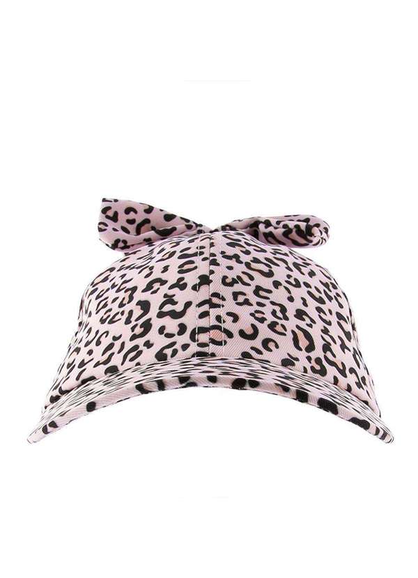 Stz - Boné Aba Curva Infantil Stz Laço Animal Print Rosa Rosa 1