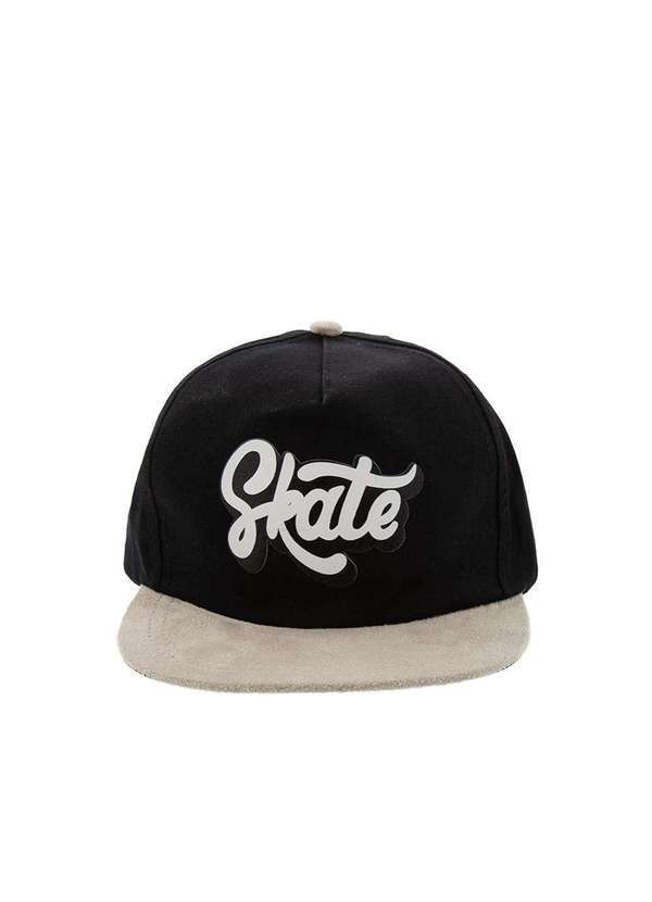 Stz - Boné Aba Reta Infantil Stz Skate Camurça Preto Colorido