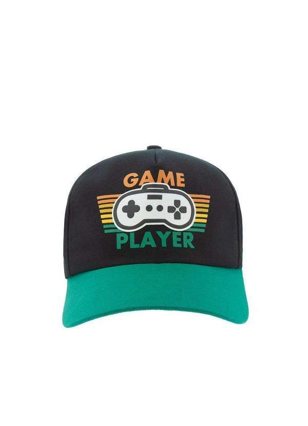 Stz - Boné Infantil Stz Aba Curva Game Player Color Preto