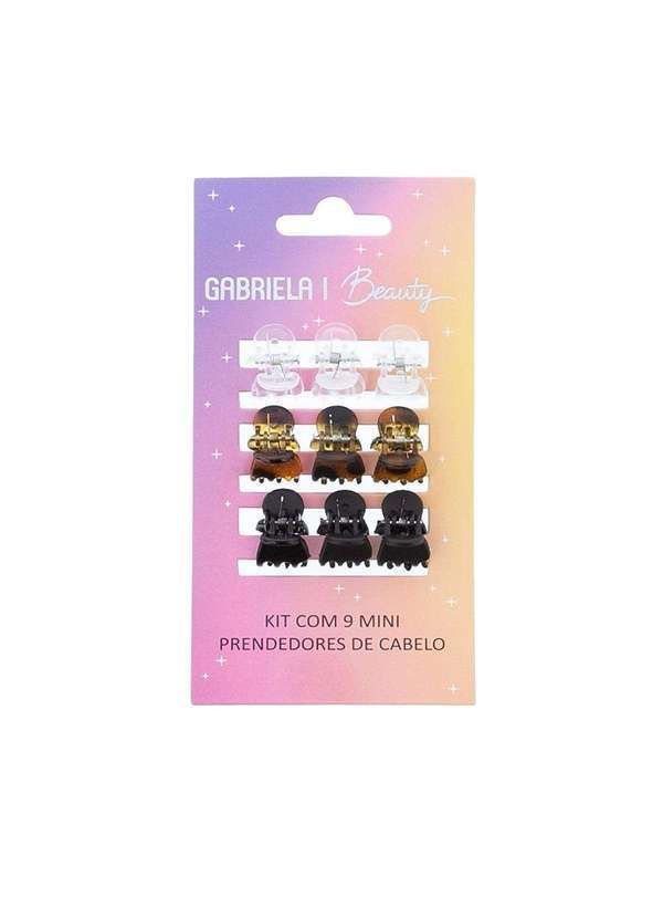 Gabriela - Kit Nove Mini Prendedores de Cabelo Gabriela Beauty Color Colorido