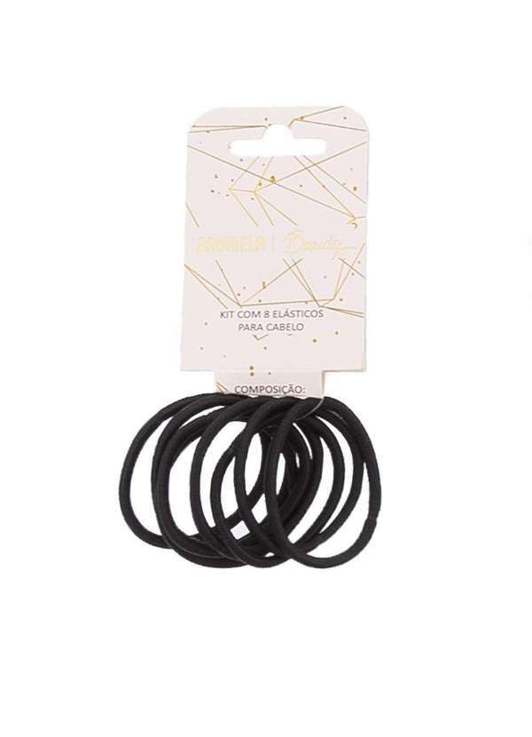 Gabriela - Kit Oito Elásticos para Cabelo Gabriela Beauty Preto Preto