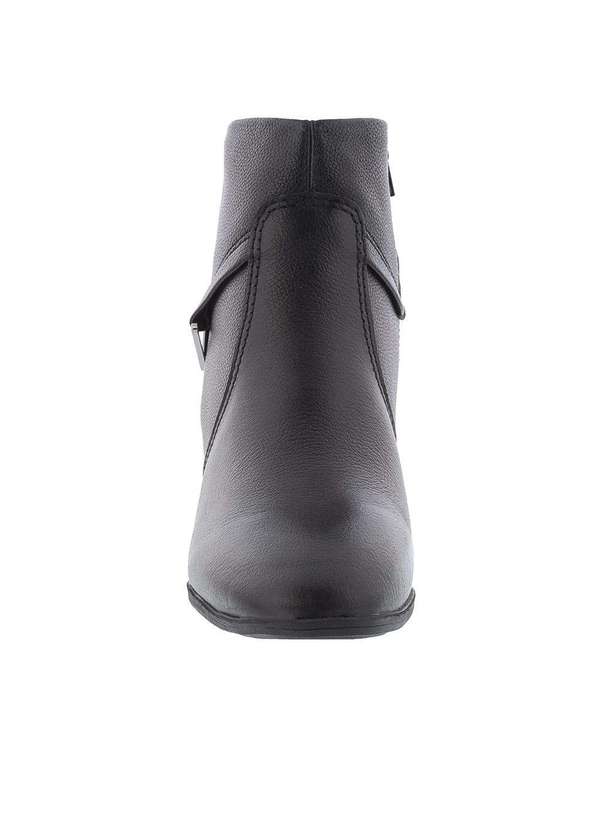 Bottero - Ankle Boot Bottero Salto Grosso Aplicação Pespontos Preto Preto 4