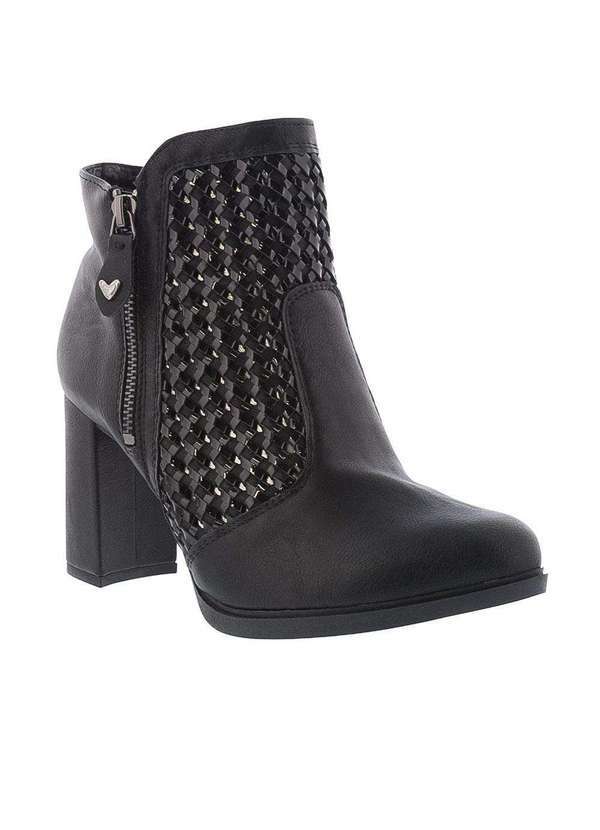 Mississipi - Bota Biker Boot Mississipi Salto Grosso Tressê Preto Preto