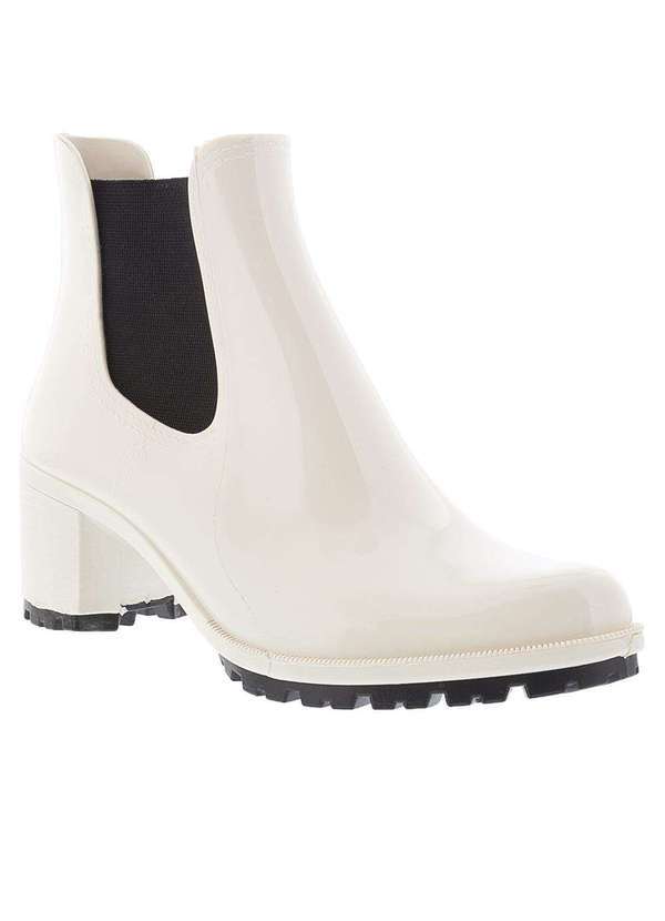 Terra & Agua - Galocha Terra & Água Salto Grosso Tratorado Off White Off-White