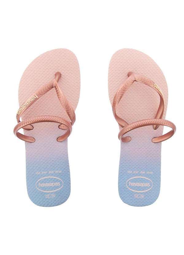 Havaianas - Chinelo Havaianas Flat Duo Irid Metalizada Rosa Rosa