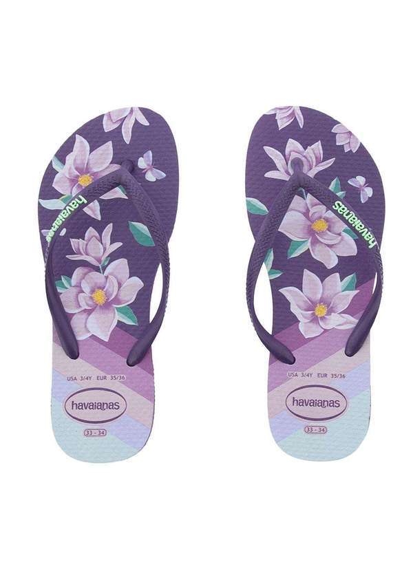 Havaianas - Chinelo Havaianas Slim Floral Roxo Roxo