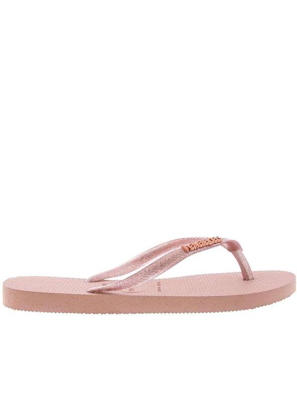 Havaianas - Chinelo Havaianas Slim Logo Metallic Glitter Rose Rosa 3
