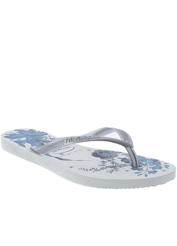Havaianas - Chinelo Havaianas Slim Organic Prata Branco 2