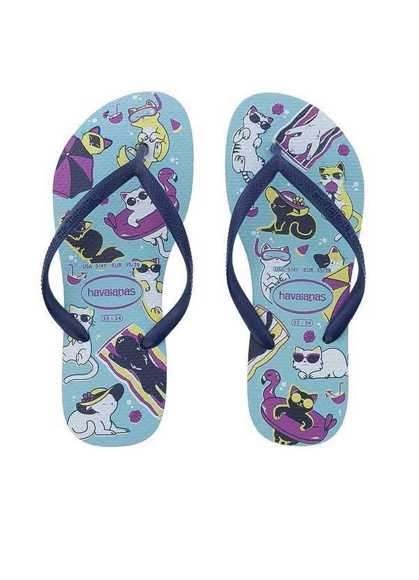 Havaianas - Chinelo Havaianas Slim Pets Marinho Azul