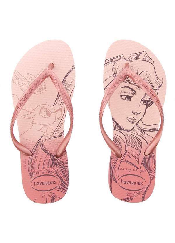 Havaianas - Chinelo Havaianas Slim Princesas Rosa Rosa