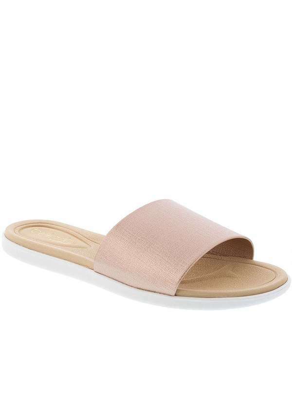 Beira Rio Conforto - Slide Beira Rio Conforto Texturizada Rose 8359109 Rosa