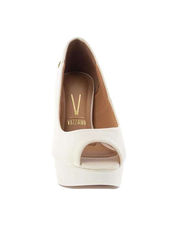 Peep Toe Meia Pata Vizzano Branco Peep Toe Vizzano Meia Pata