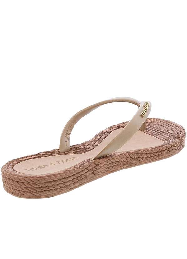 Chinelo Terra Água Texturizado Bege Bege Studio Z