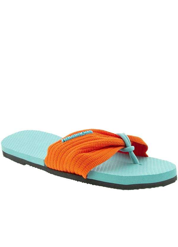 Havaianas - Rasteira Havaianas You St Tropez Nó Tecido Laranja Azul 1