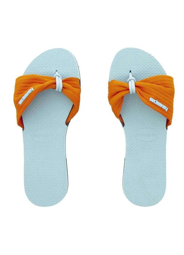 Havaianas - Rasteira Havaianas You St Tropez Nó Tecido Laranja Azul 4