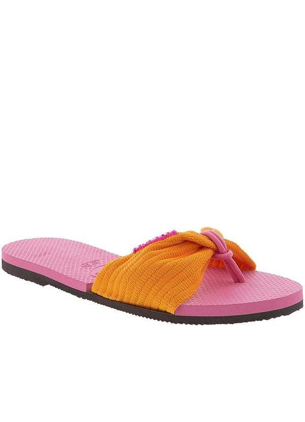 Havaianas - Rasteira Havaianas You St Tropez Tecido Nó Laranja Pink