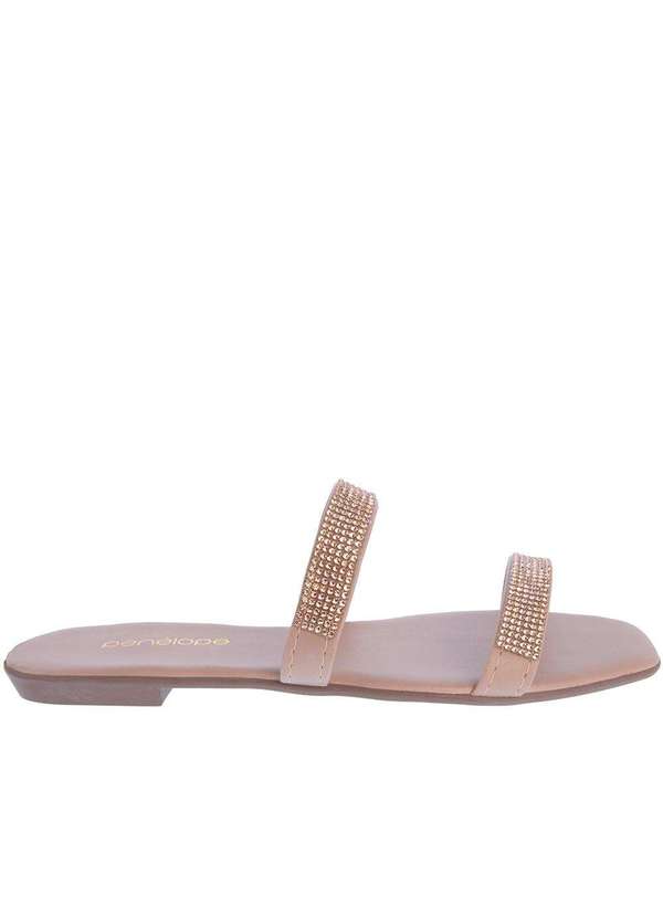 Penelope - Rasteira Penélope Detalhe Tiras Strass Nude Nude 2