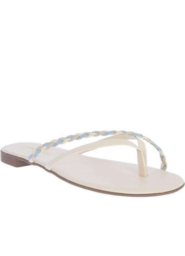 Penelope - Rasteira Penélope Tira Tressê Multicolor Off White Colorido