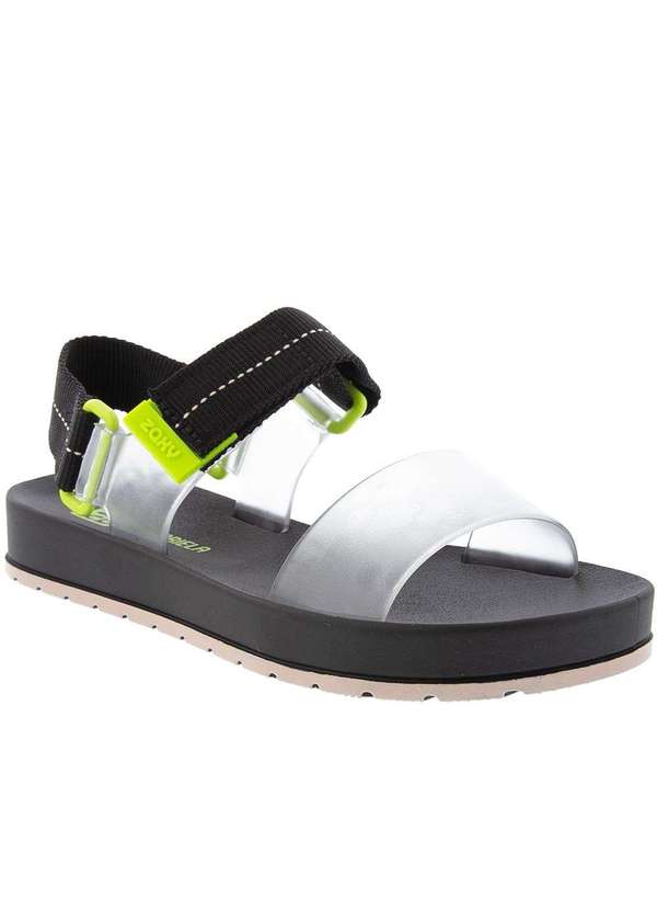 Zaxy - Papete Zaxy Way Flatform Detalhe Tiras Preto Transparente 1