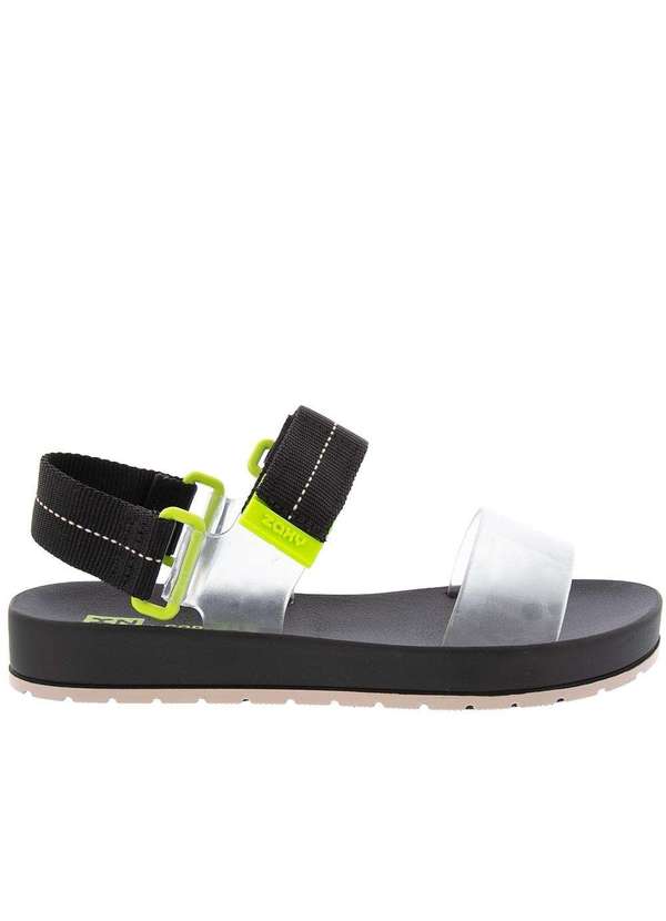 Zaxy - Papete Zaxy Way Flatform Detalhe Tiras Preto Transparente 2
