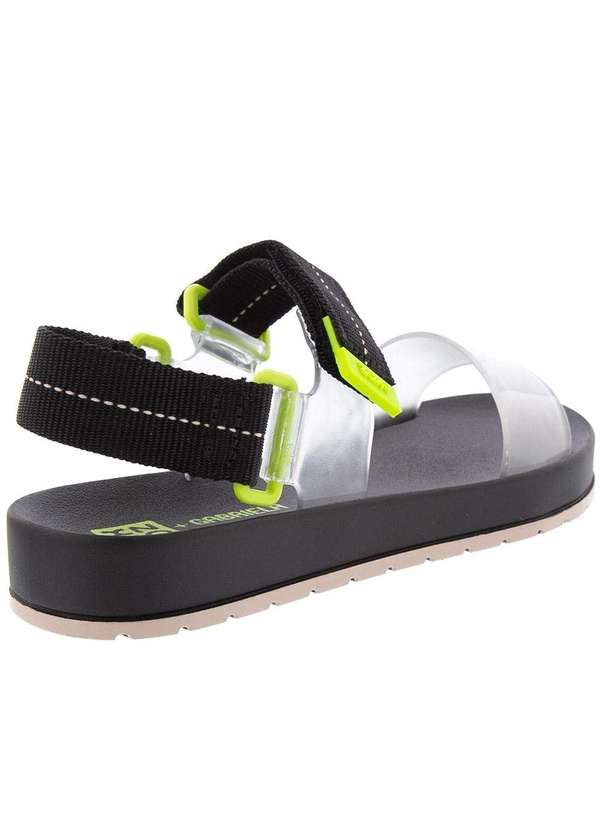 Zaxy - Papete Zaxy Way Flatform Detalhe Tiras Preto Transparente 3
