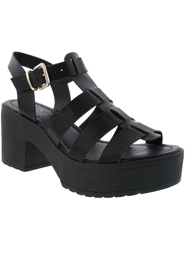 Sandália Plataforma Bebece SandÃ¡lia BebecÃª Preta Sandália