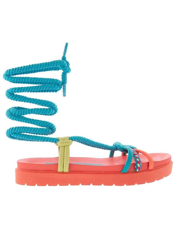 Dakota - Sandália Dakota Flatform Amarração Nós Corda Color Colorido 1
