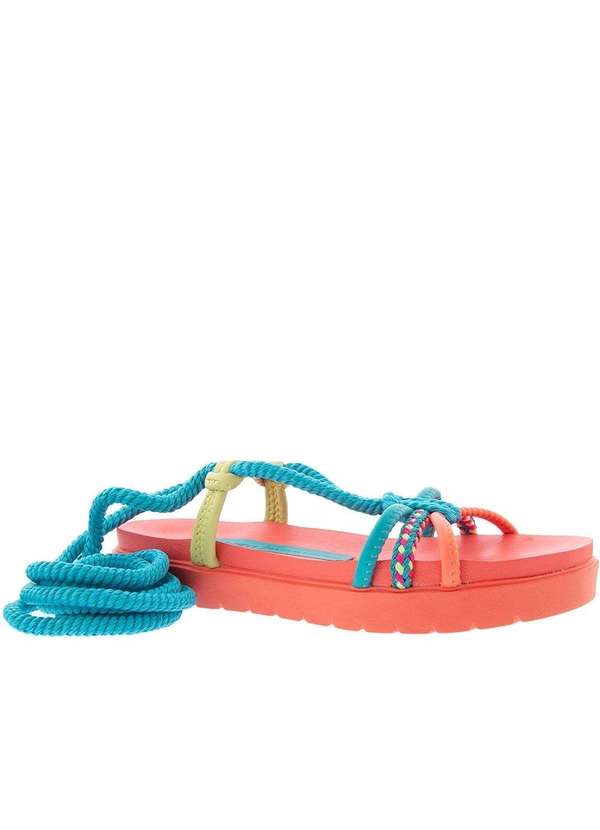Dakota - Sandália Dakota Flatform Amarração Nós Corda Color Colorido 2