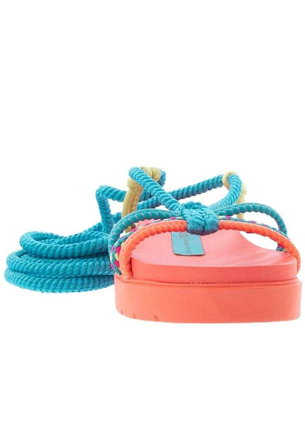 Dakota - Sandália Dakota Flatform Amarração Nós Corda Color Colorido 4