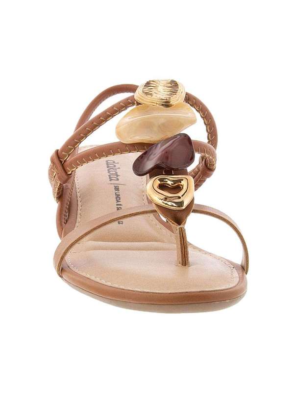 Dakota - Sandália Dakota Salto Bloco Aplicações Caramelo Caramelo 4